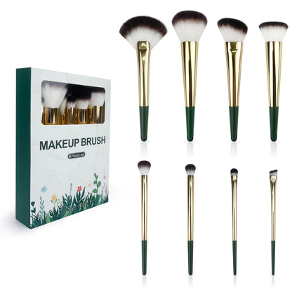 Green makeup brush