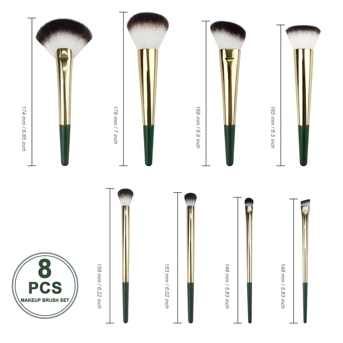 Green makeup brush
