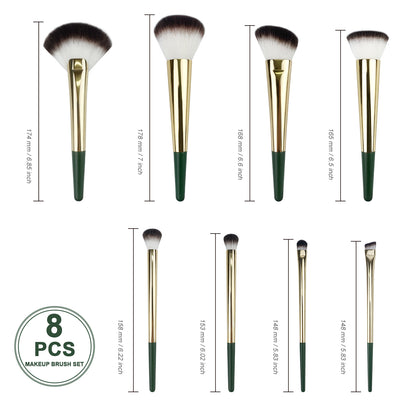 Green makeup brush