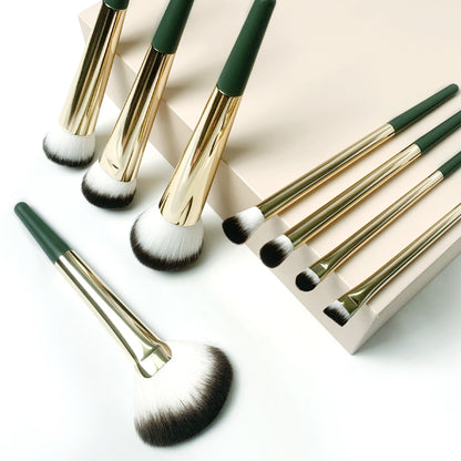 Green makeup brush